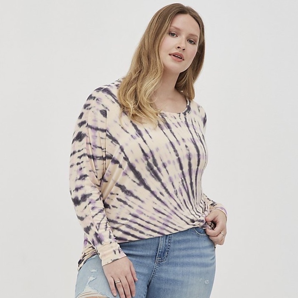 BNWT TORRID DOLMAN TEE - SUPER SOFT TIE DYE